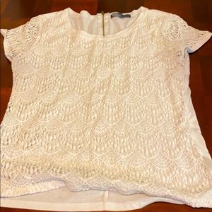 Lace short sleeve shirt